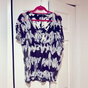 BCBG Graffiti Print Tee